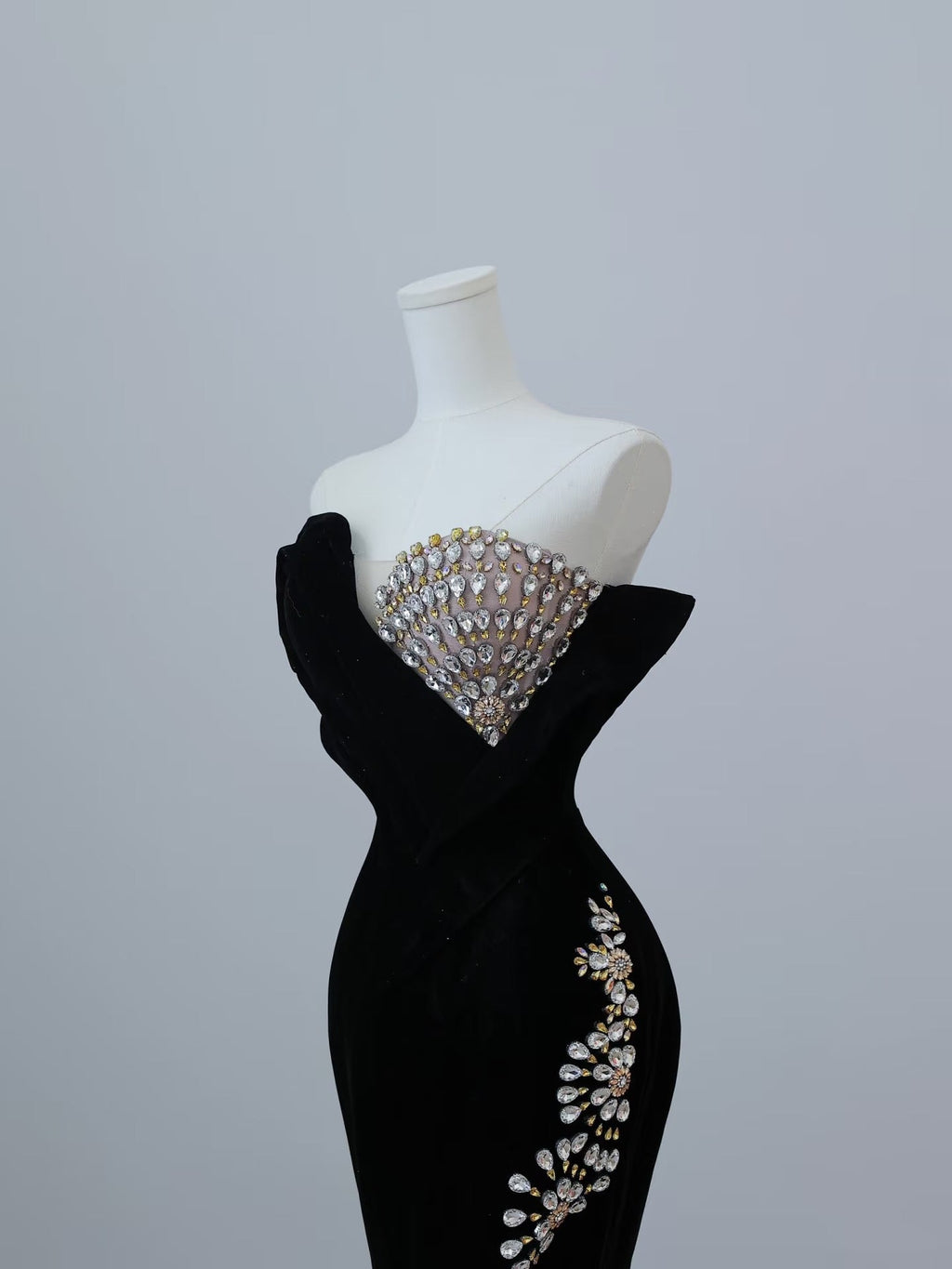 Sexy Mermaid Sweetheart Black Long Prom Dresses Evening Gowns