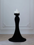 Sexy Mermaid Sweetheart Black Long Prom Dresses Evening Gowns