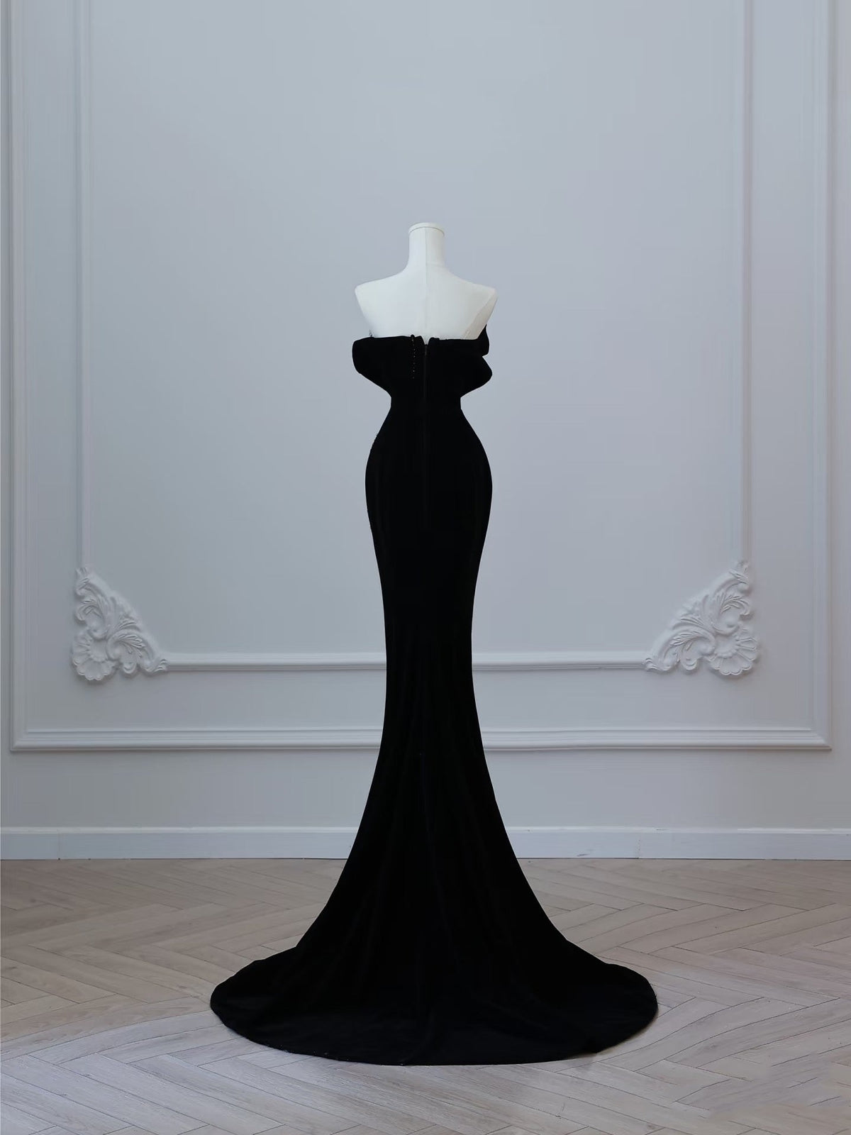 Sexy Mermaid Sweetheart Black Long Prom Dresses Evening Gowns