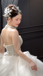 Gorgeous Ball Gown Sweetheart Tulle Sequin Long Wedding Dresses C4041