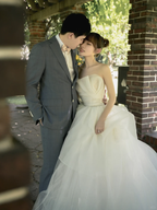 Elegant Ball Gown Strapless Satin  Long Wedding Dresses C4219