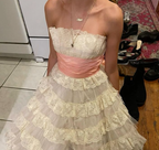 Sweet 16th Ball Gown Strapless Lace Short Homecoming Dress Birthday Outfits C5720