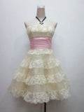 Sweet 16th Ball Gown Strapless Lace Short Homecoming Dress Birthday Outfits C5720