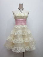 Sweet 16th Ball Gown Strapless Lace Short Homecoming Dress Birthday Outfits C5720
