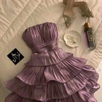 Chic Ball Gown Strapless Short Homecoming Dress 18th Birthday Outfits C622