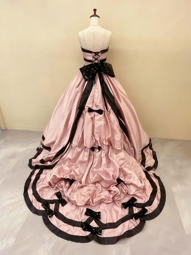 Pretty Soft Pink Ball Gown Strapless Satin Sequin Without Sleeves Long Prom Dress, Evening Dress C6453