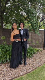 Elegant A-line Layered Tulle Black Prom Dress,Sheer Corset Long Evening Dress,Graduation Dress Y653