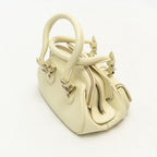 Christian Dior Off-White Leather Vintage Top Handle Bag