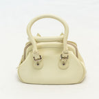 Christian Dior Off-White Leather Vintage Top Handle Bag