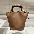 HERMES PICOTIN LOCK 18 BAG ETOUPE WITH GOLD 18CM 056289CC18