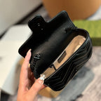 GUCCI GG MARMONT BELT BAG BLACK 16CM 699757 UM8KV 1000