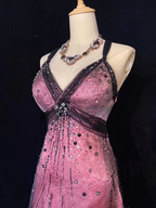 Vintage Spaghetti Strap Short A-Line  Homecoming Dress Backless Beaded Cocktail Dress Y8913