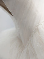 Fashion Strapless A-Line Wedding Dress Ideas Tiered Tulle Bridal Gowns CY0016