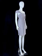 Flowy Light Purple Homecoming Dress Draped Sheath Short Dress CY0045