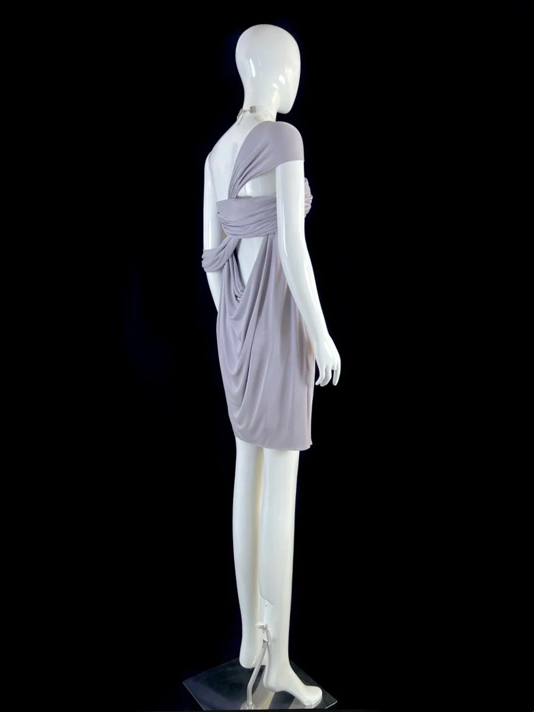 Flowy Light Purple Homecoming Dress Draped Sheath Short Dress CY0045