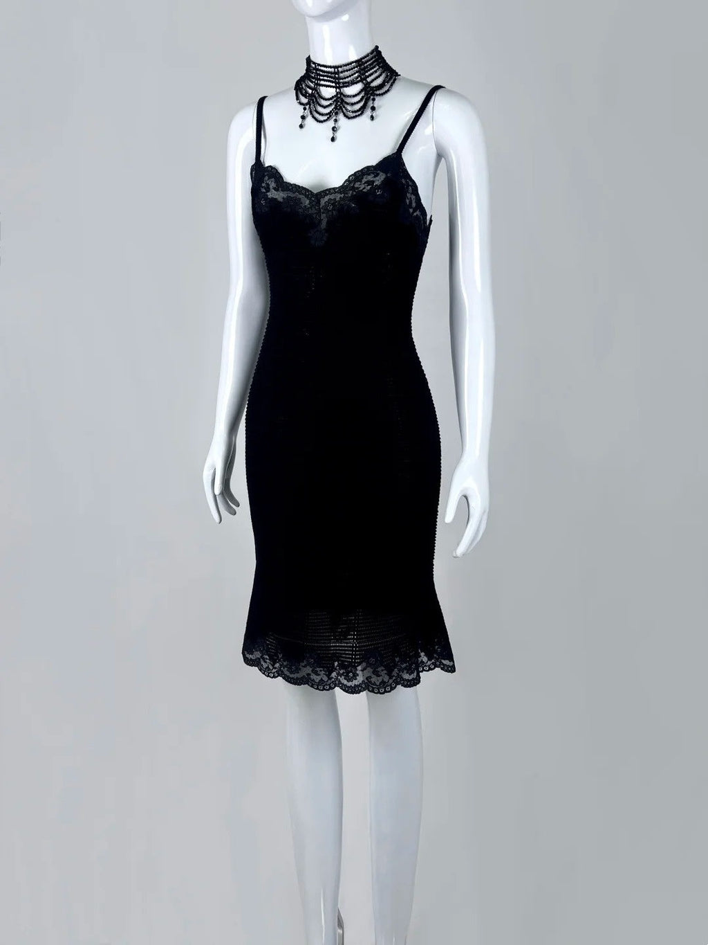 Fashion Spaghetti Straps Black Homecoming Dress Lace Sheath Short Dress CY0067