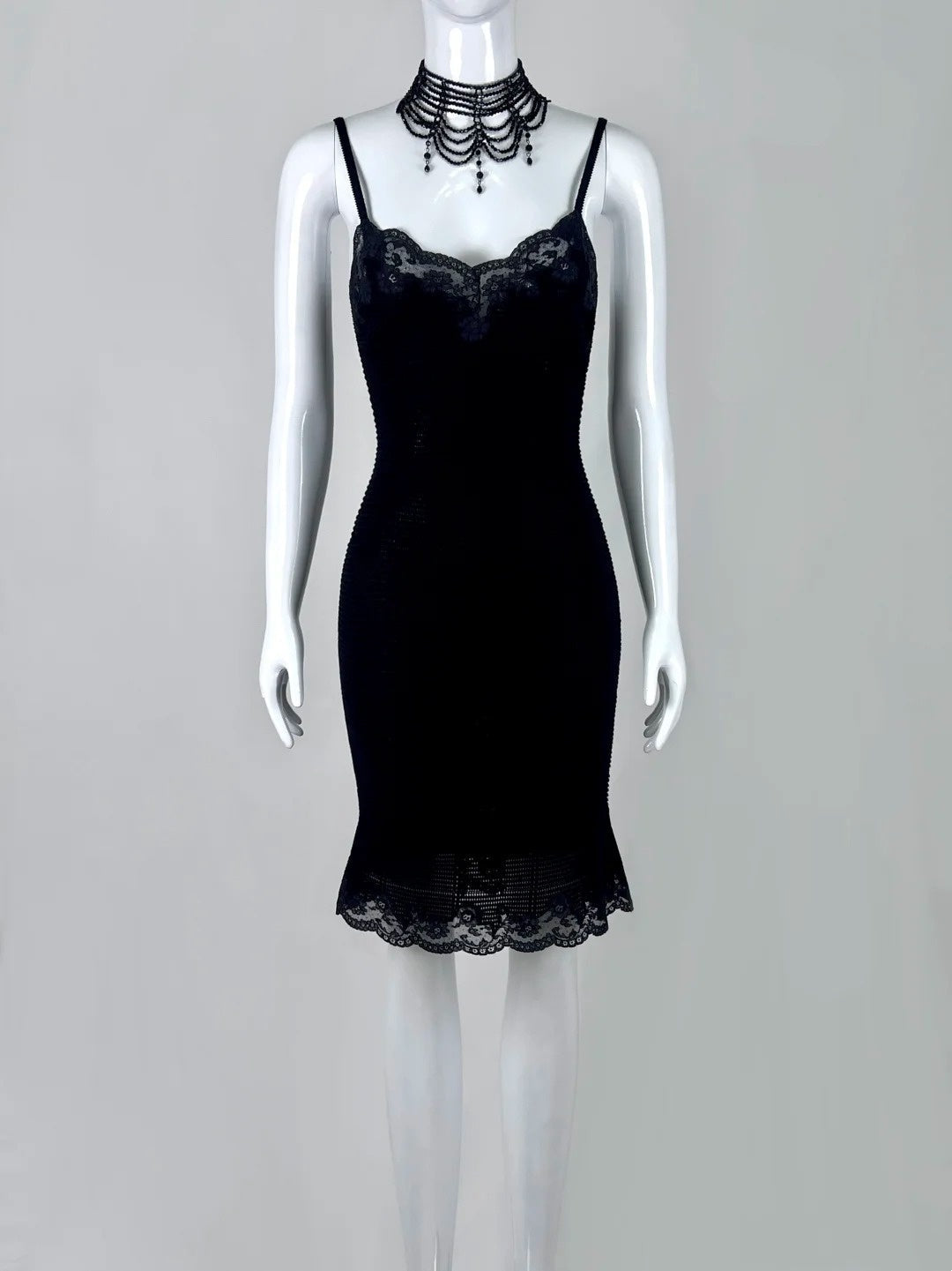 Fashion Spaghetti Straps Black Homecoming Dress Lace Sheath Short Dress CY0067