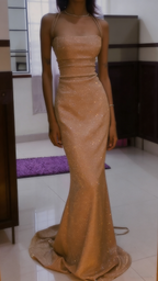 Sparkly Halter Satin Sequin Mermaid Long Wedding Guest Dress Formal Evening Gown SP1478