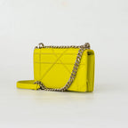 Christian Dior Yellow Leather Diorama Medium Flap Bag