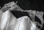 Charming Sleeveless Satin Beaded Mermaid Long Wedding Dress Formal Bridal Dress SP1241