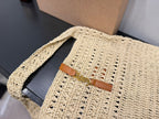 YSL SAINT LAURENT Raffia Tote Bag 30x32cm