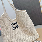 MIUMIU Woven Tote Bag 35x31cm