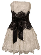 Elegant Strapless Ivory Lace A Line Short Birthday Outfits Formal Homecoming Dress Y9298