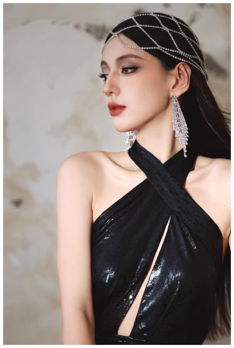 Sexy Black Halter High Slit Sheath Long Evening Dress Backless Prom Gowns