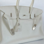 Hermès white Togo leather Birkin 35 bag