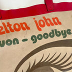 Gucci Elton John Tote "Levon Goodbye" Vinyl EP Cover (With Pouch) Maxi Hibiscus Red