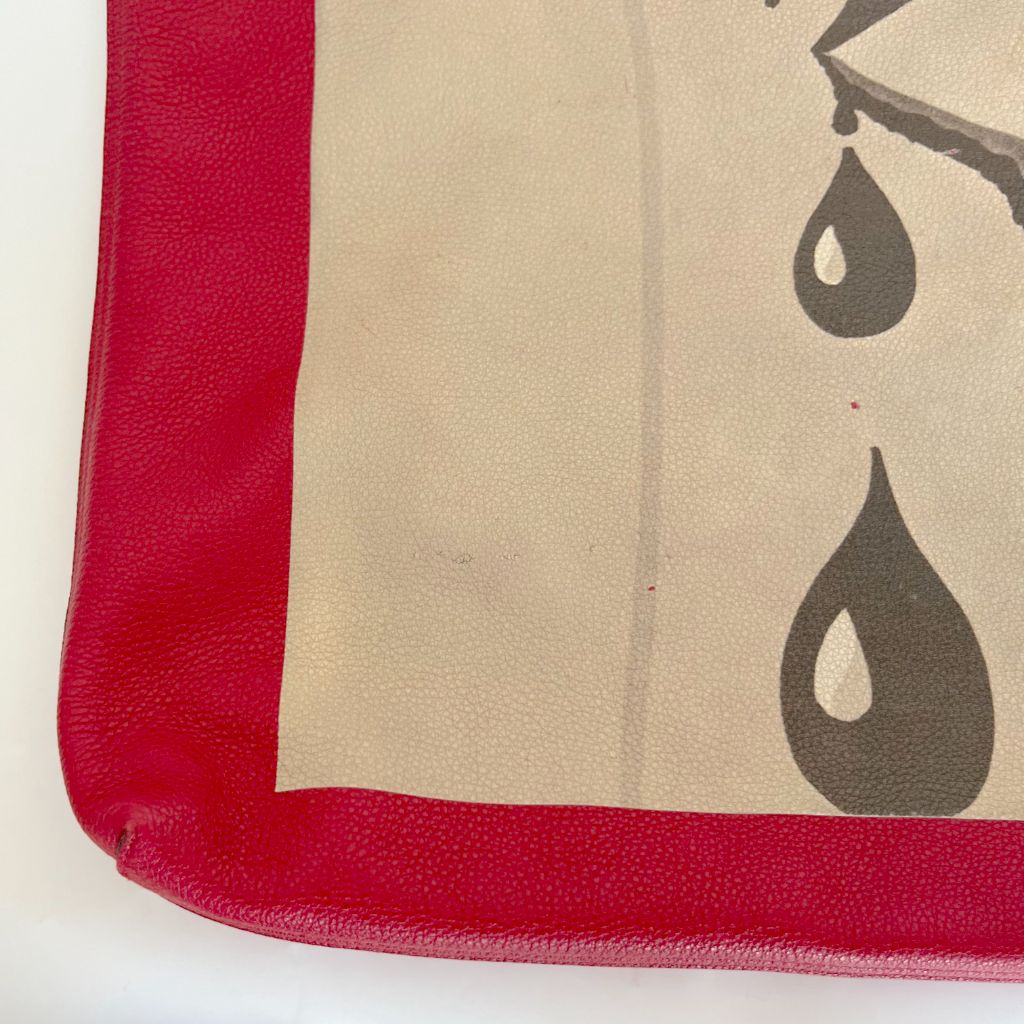 Gucci Elton John Tote "Levon Goodbye" Vinyl EP Cover (With Pouch) Maxi Hibiscus Red