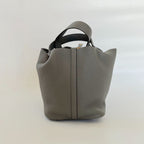 Hermes Picotin 22 Gris Meyer Bag with gold hardware