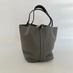 Hermes Picotin 22 Gris Meyer Bag with gold hardware