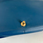 Chanel blue chevron quilted new medium le boy bag