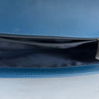 Chanel blue chevron quilted new medium le boy bag