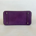 Hermès 30 Birkin Violet Ostrich Shoulder Bag