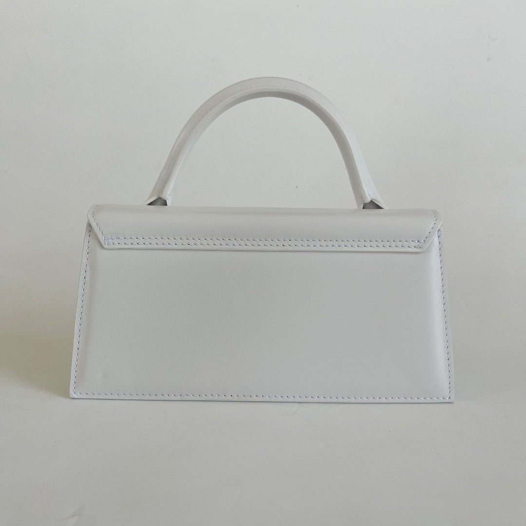 Jacquemus Le Chiquito Long White Bag in Leather.