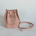 Chanel Pink Chanel Deauville Drawstring Bucket Bag