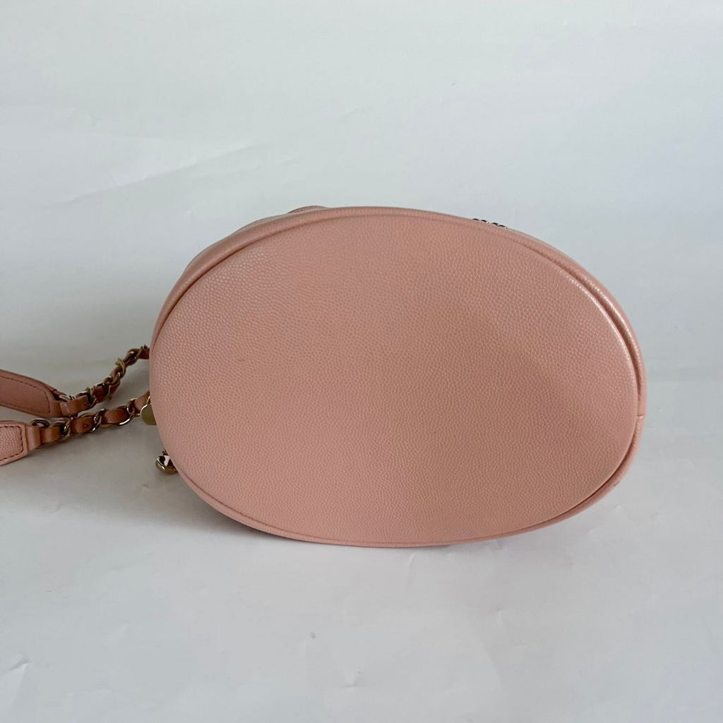 Chanel Pink Chanel Deauville Drawstring Bucket Bag