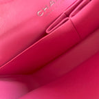 Chanel Caviar Leather chevron Pink Double Flap Bag