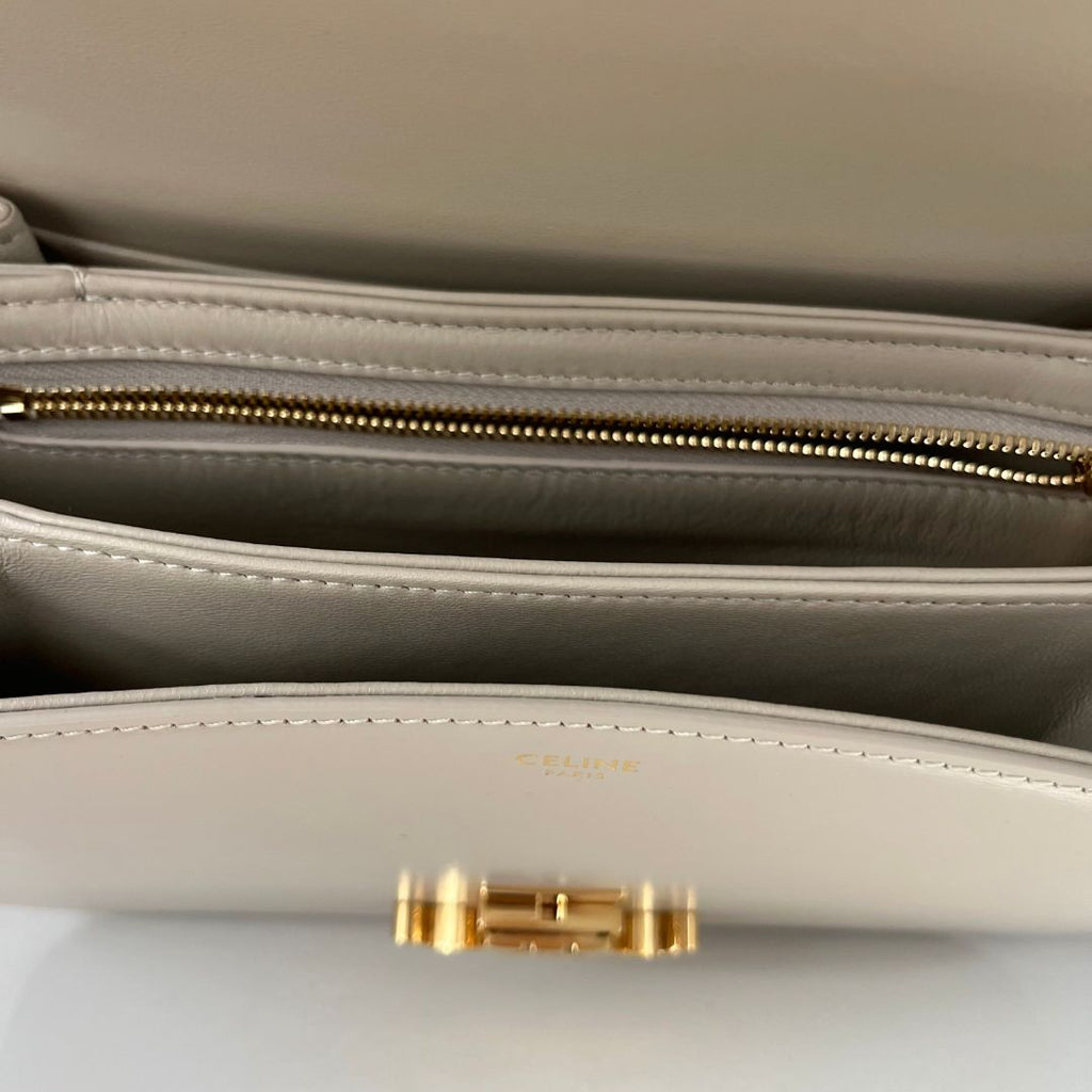 Celine Triomphe Classic Pale beige Flap Bag