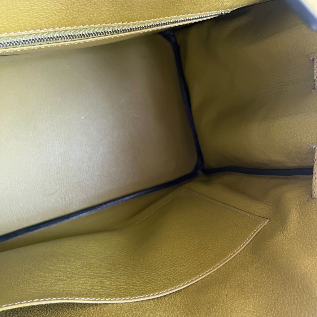 Hermes Ostrich Light Green Gold Hardware Birkin 35 Bag