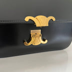 Celine Triomphe Classic black Flap Bag
