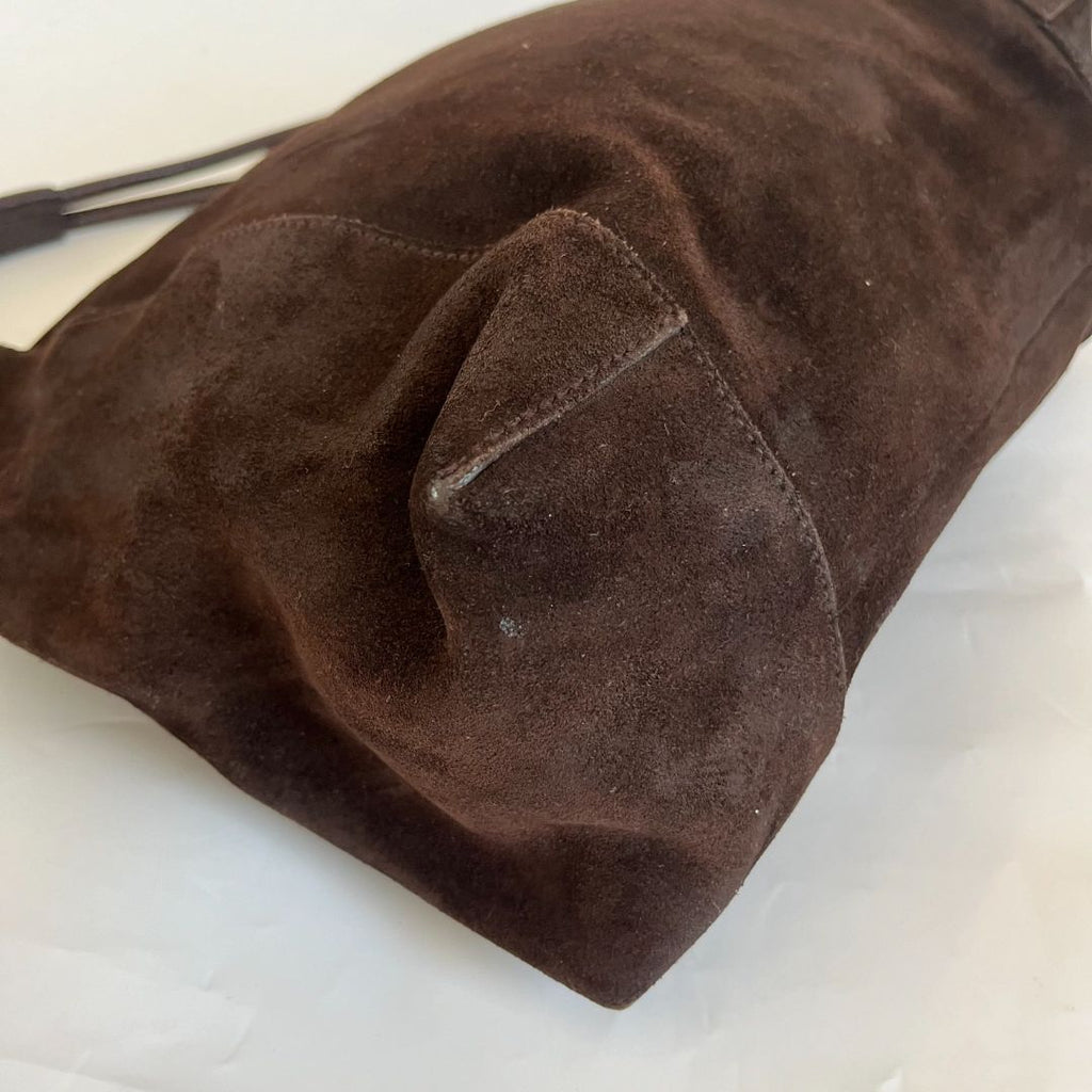 Gucci brown suede tote vintage shoulder bag