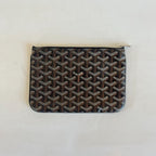 Goyard Black Goyardine Coated Canvas zip pouch