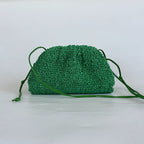 Bottega Veneta Mini Curly Raffia Pouch Clutch Bag