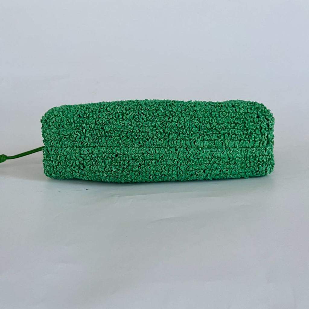Bottega Veneta Mini Curly Raffia Pouch Clutch Bag
