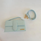 Jacquemus Le Bambino light blue leather shoulder bag