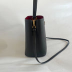 Prada Black Saffiano Leather Panier Top Handle Bag