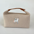 Hermès Bride-a-Brac GM Toile H cotton Natural  pouch hand bag
